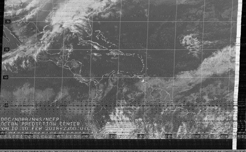 HF weatherfax images from 8502 KHz